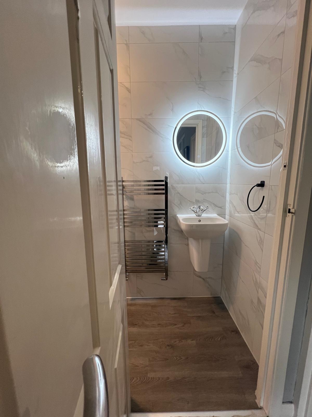 Original toilet and floor tiles
