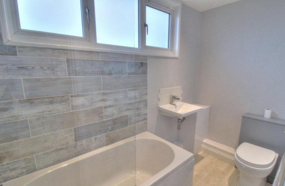 Original bathroom with bath, basin and toilet